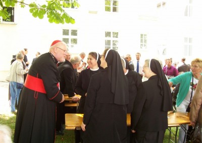 Herzliche Begegnung mit H. H. Reinhard Kardinal Marx in St. Ottilien bei der Priesterweihe von Pater Maurus
